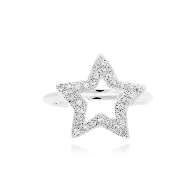 Lucia Lustre Star Organic Pave Ring