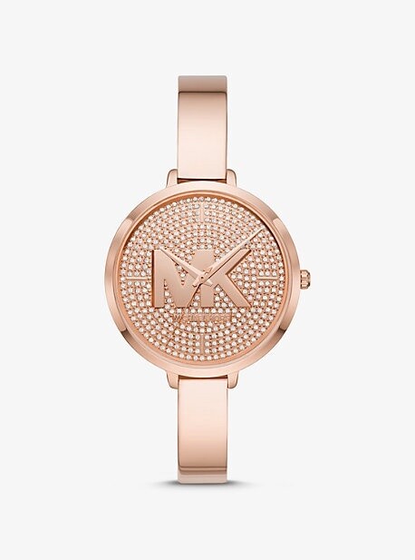 Charley Pave Rose Gold Tone Watch