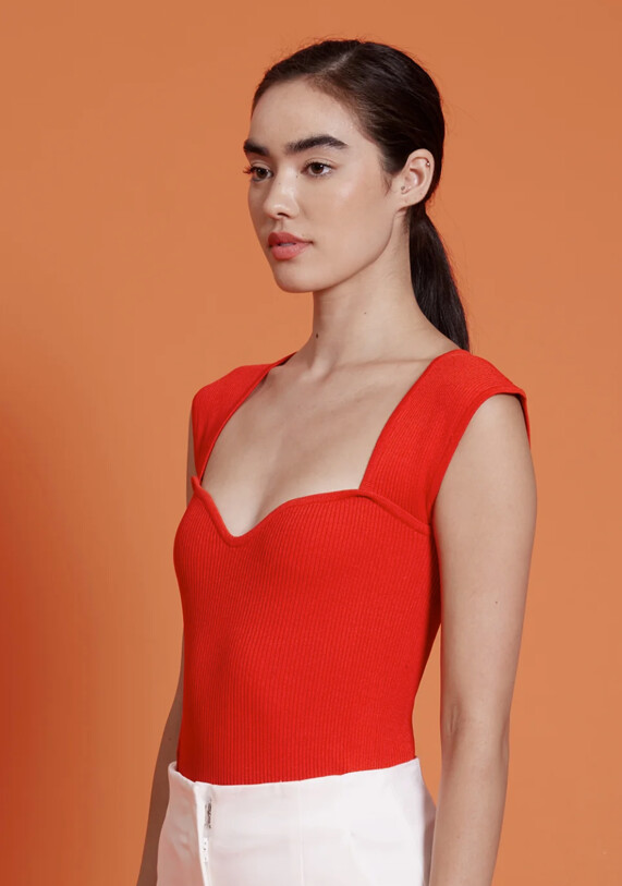 Cathy knit top, Size: XS, Color: red