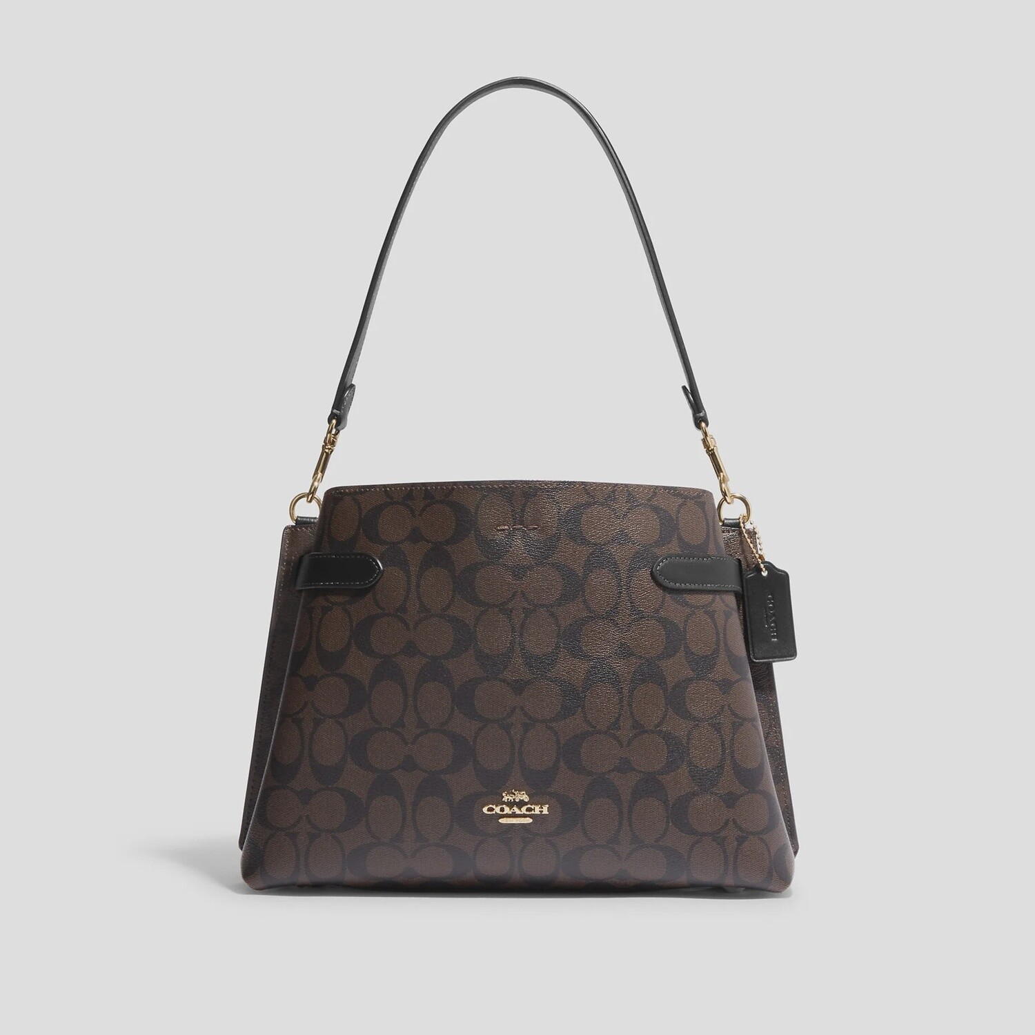 Hanna Shoulder Bag, Color: Gold/Brown/Black