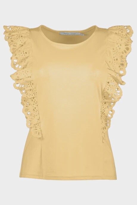 Bruna Eyelet Tee, Size: XS, Color: Soleil
