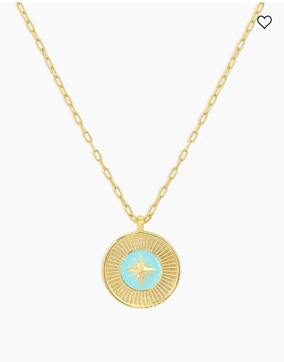 Compass Pendant Necklace - Gold