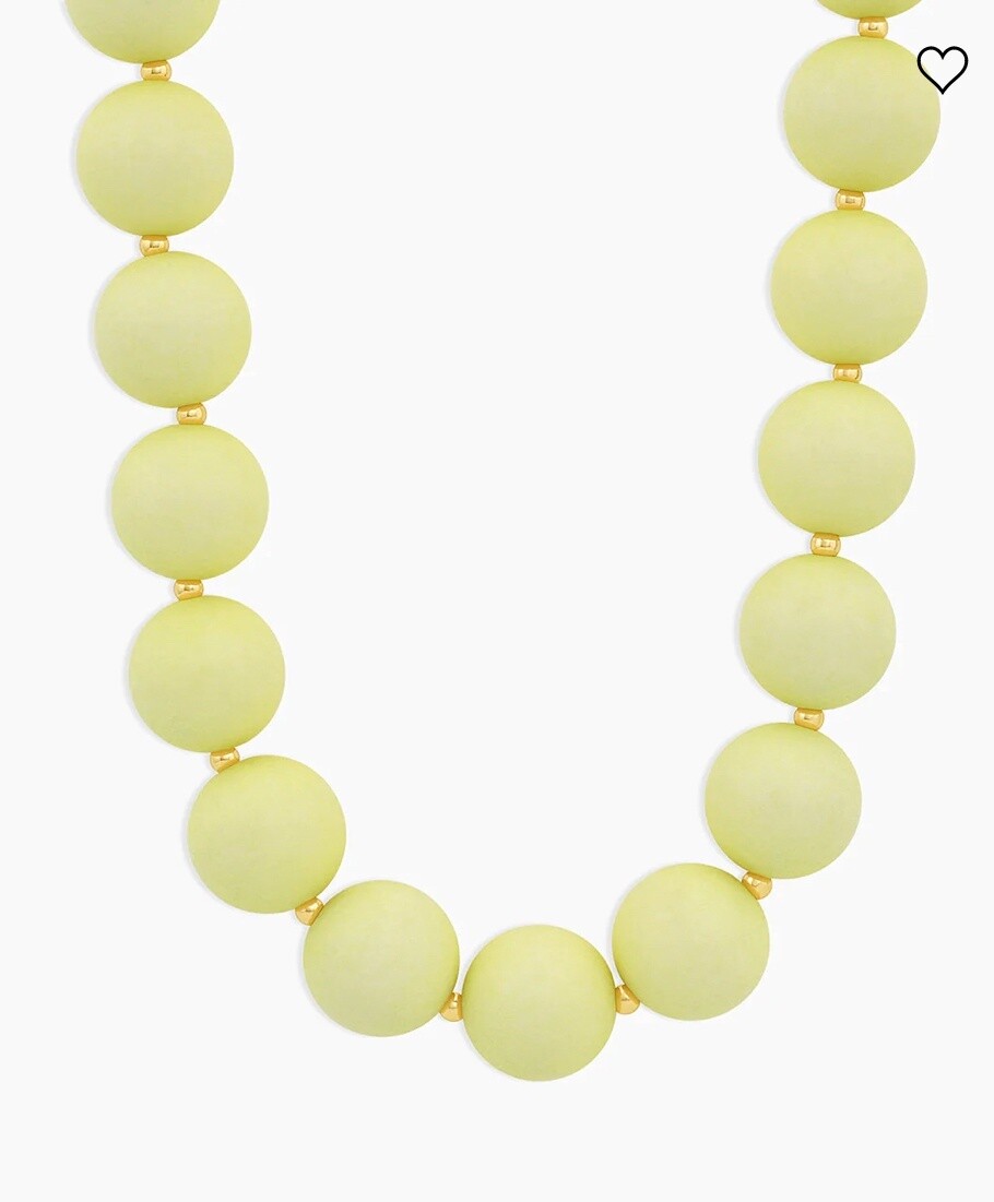 Iris Statement Necklace (Yellow) - Gold / Yellow