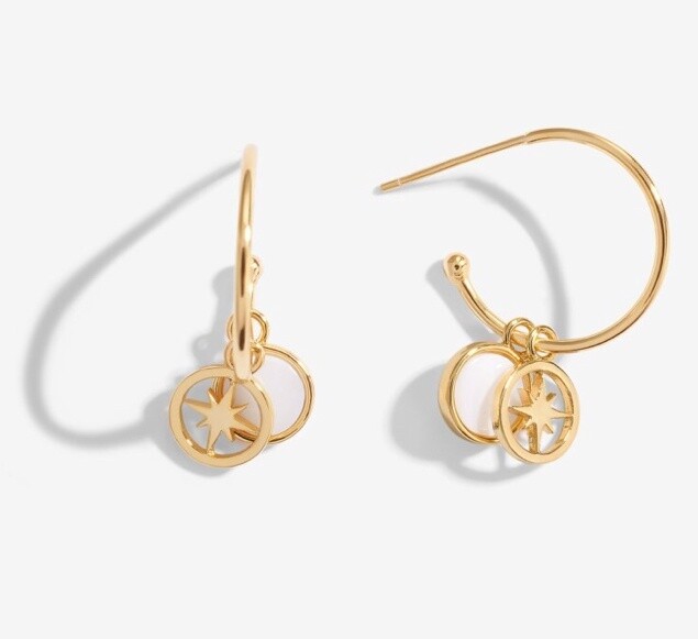 Perla Mother of Pearl Star Hoops