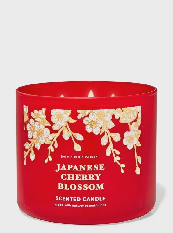 Japanese Cherry Blossom Candle, Size: Large 3-Wick