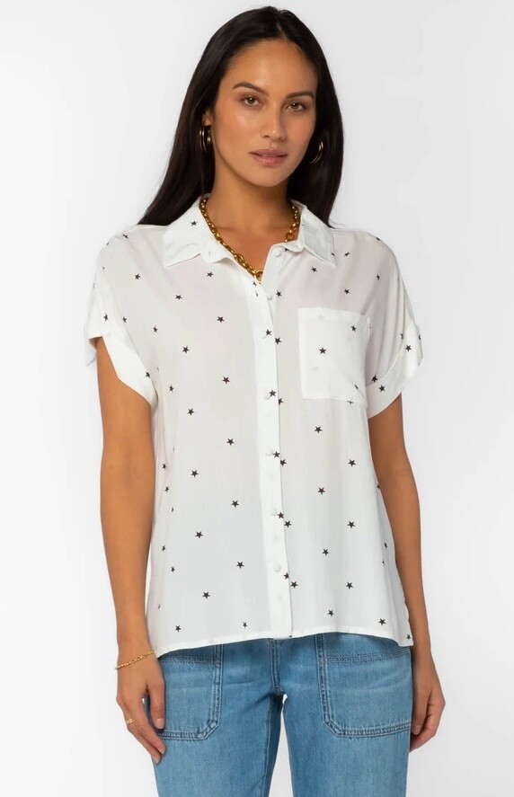 Edison Top, Color: White Black, Size: XS