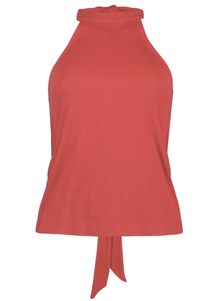 Calypso Knit Halter, Size: XS, Color: Red