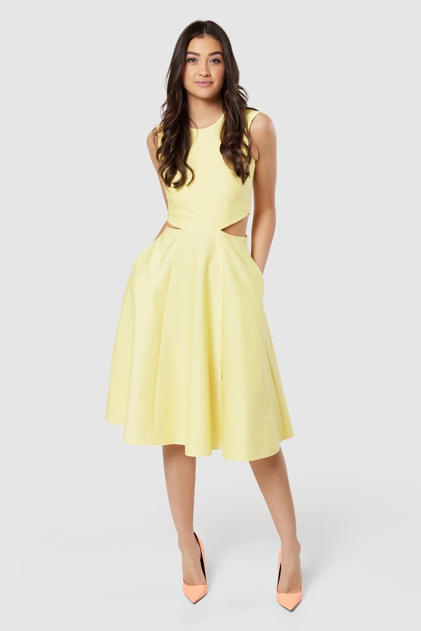 Yellow Cut Out Dress