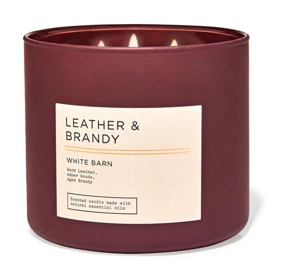 Leather &amp; Brandy Candle