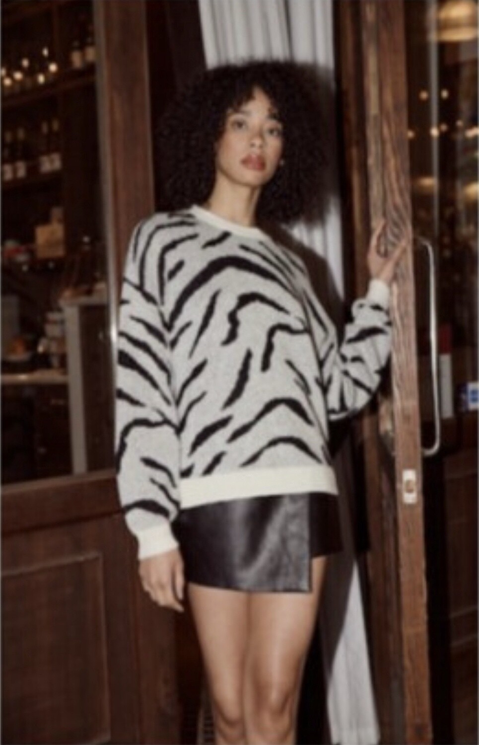 Derby Zebra Sweater, Size: XS, Color: Zebra