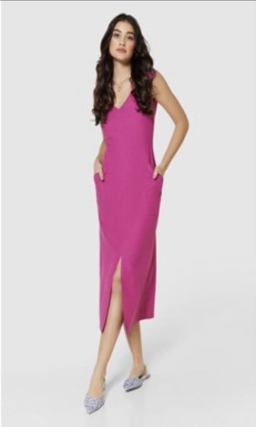 Sleeveless Dress, Size: 4, Color: Fuschia