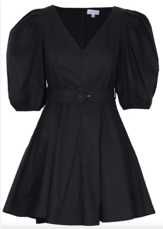 Alexis Poplin Dress, Size: XS, Color: Black