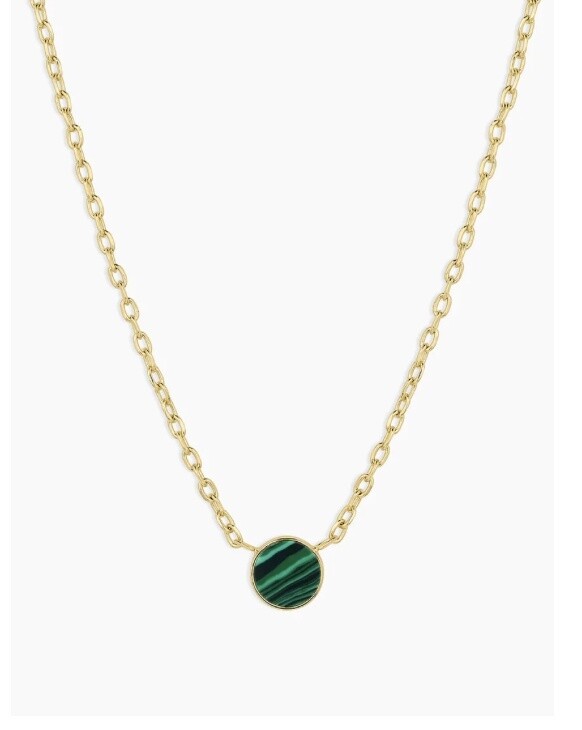 Rose Marble Coin Necklace