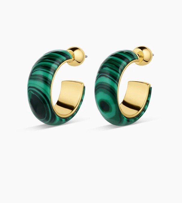 Paseo Marble Small Hoops