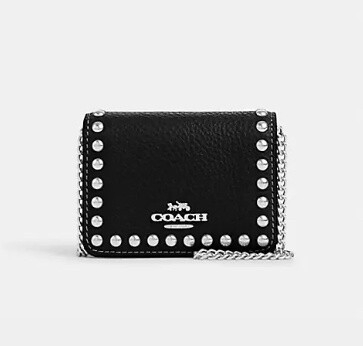 Mini Wallet Chain with Rivets