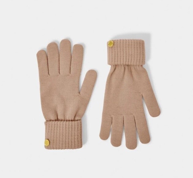 KNITTED GLOVE, Color: Soft Tan