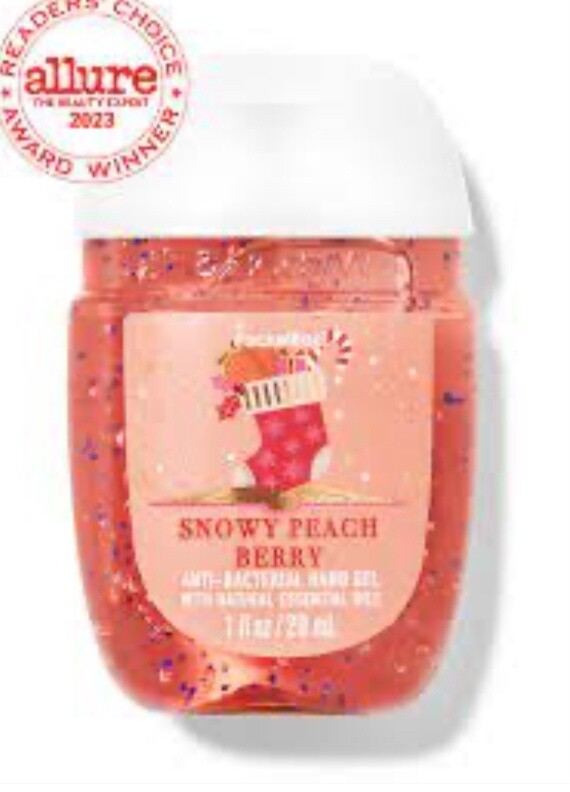 Mini Hand Sanitizer Snowy Peach Berry