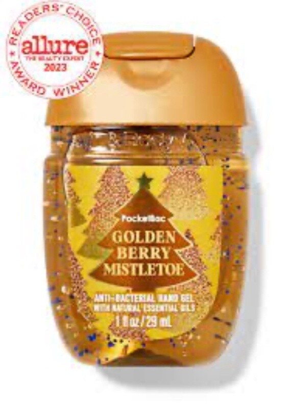 Mini Hand Sanitizer Fresh Golden Berry Mistletoe