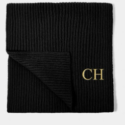 KNITTED SCARF, Color: Black