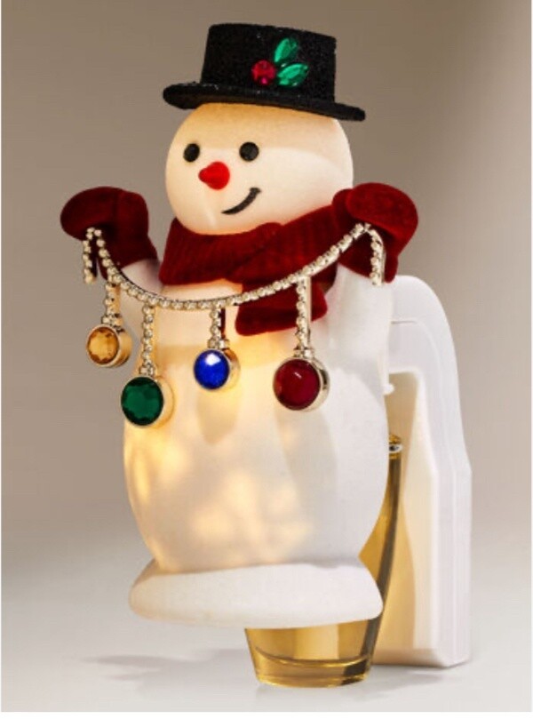 Wallflower Plug Fancy Ornament Snowman Nightlight