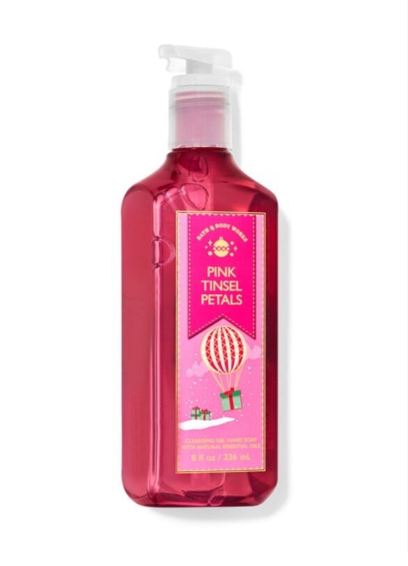 Pink Tinsel Petals Gel Hand Soap
