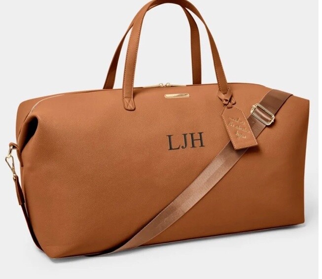 WEEKEND HOLDALL BAG, Color: Cognac