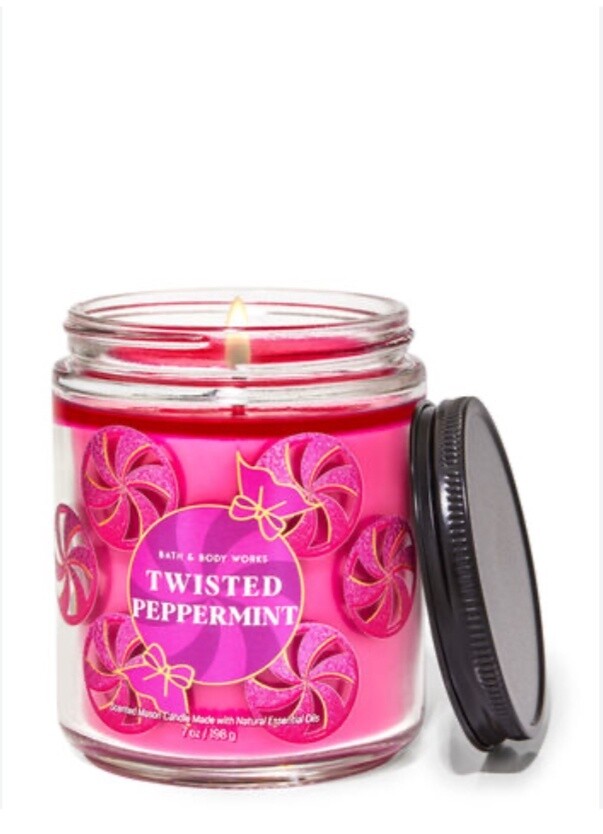 Twisted Peppermint Candle