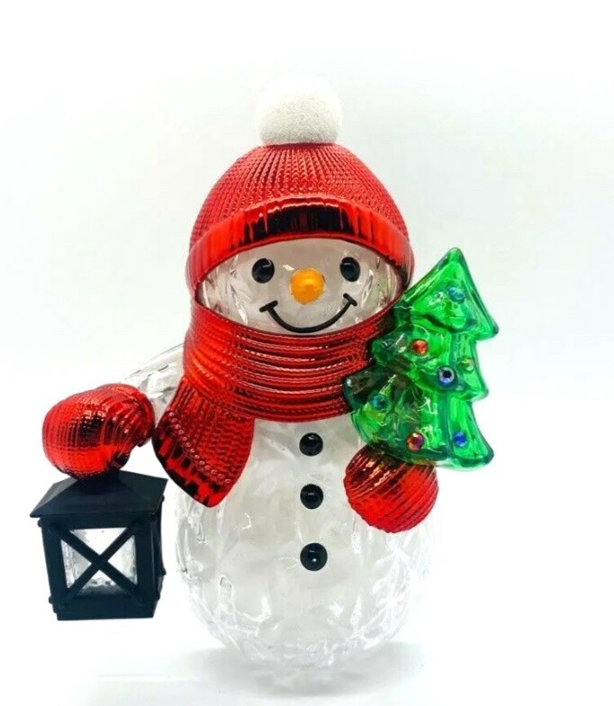Wallflower Plug Fancy Snowman With Lantern Projector Nightlight
