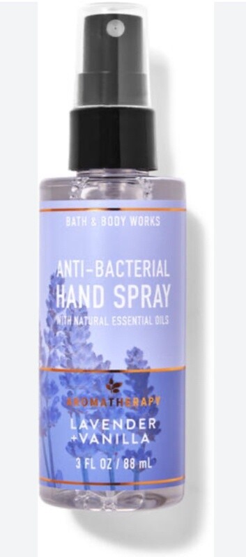 Anti-Bacterial Hand Spray Lavendar Vanilla, Size: 3 FL OZ
