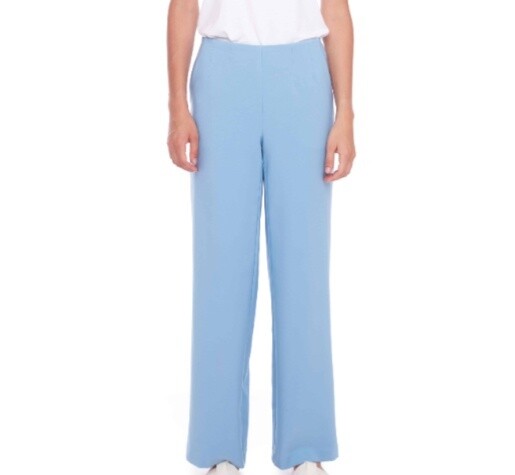 Solid Wide Leg Palermo Pants, Size: 4, Color: Bluebird