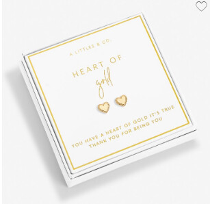 BEAUTIFULLY BOXED EARRINGS | HEART OF GOLD