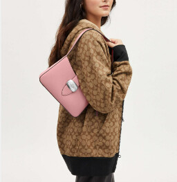 Eliza Shoulder Bag, Color: True Pink