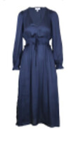 Dorian Satin Dress, Size: XS, Color: Navy