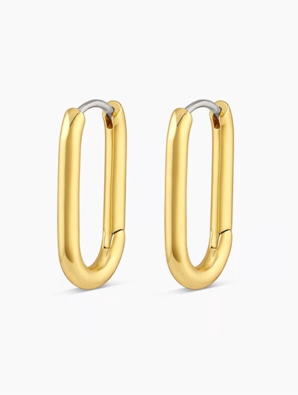 Zoey Hoops, Color: Gold Plated