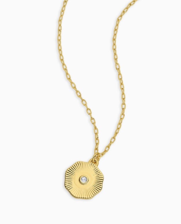 Birthstone Coin Necklace (April)