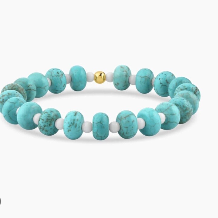 Palma Bracelet, Color: Gold / Turquoise