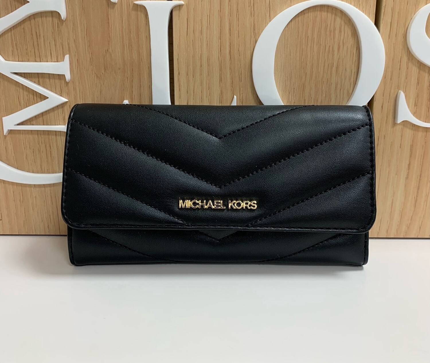 Whitney Trifold Wallets, Color: Black