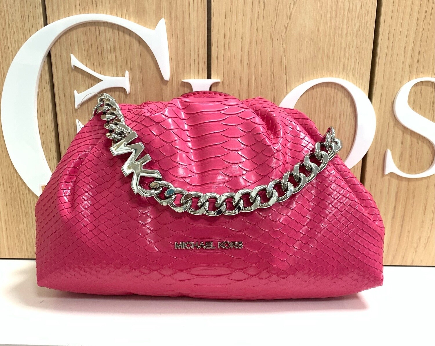 Nola Clutch, Color: Hot Pink