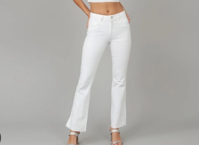 Billie High Rise Bootcut Jeans, Size: 24, Color: White