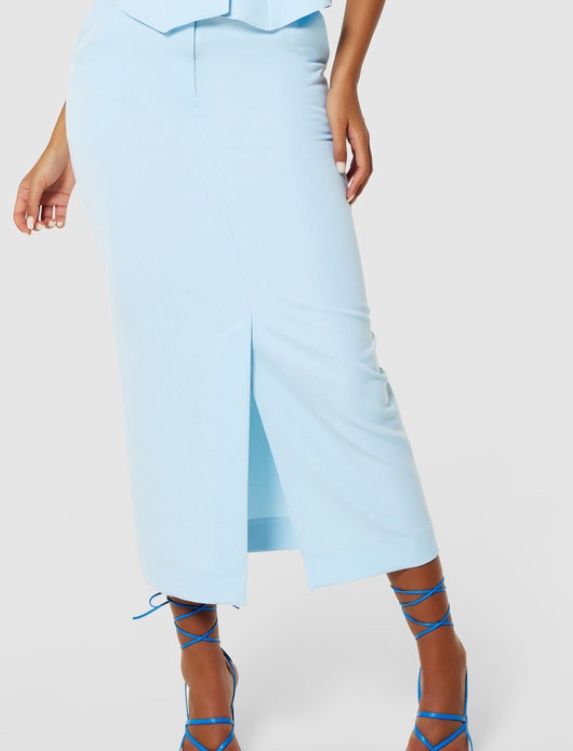 Sky Blue Skirt, Size: 8, Color: Sky Blue