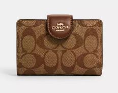 Medium Corner Zip Wallet Signature Canvas