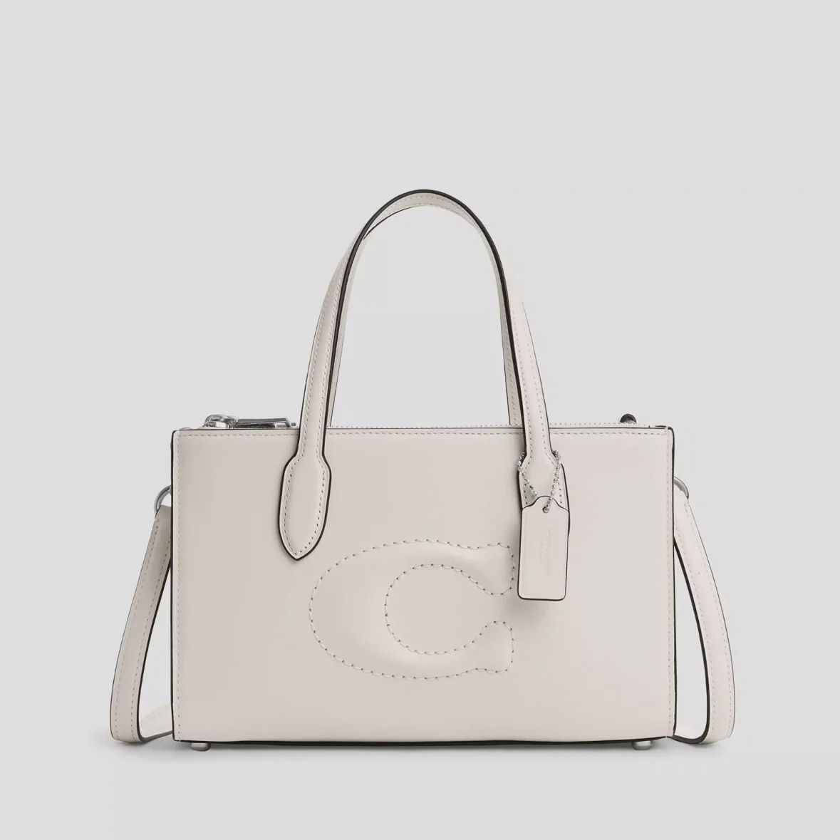 Nina Small Tote, Color: Silver/Chalk