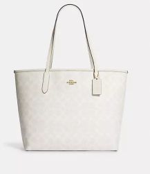 City Tote, Color: Gold/ Chalk