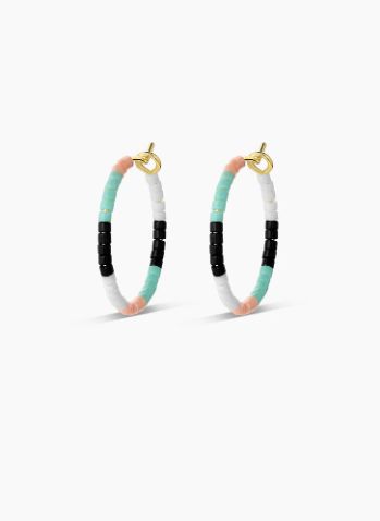 Gigi Stripe Hoops (Palm Desert)