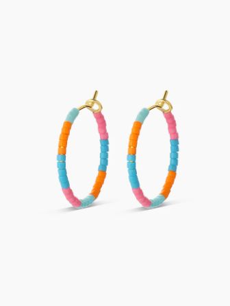 Gigi Stripe Hoops (Miami)