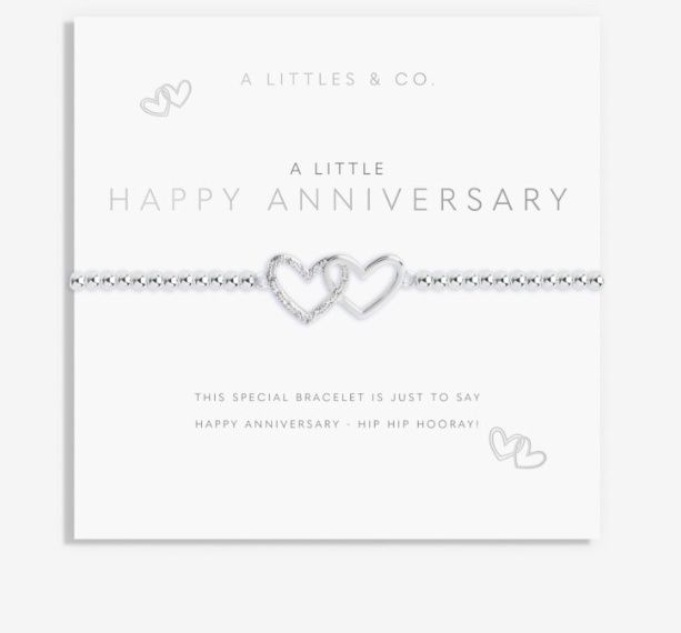A Little &#39;Happy Anniversary&#39; Bracelet in Silver Plating