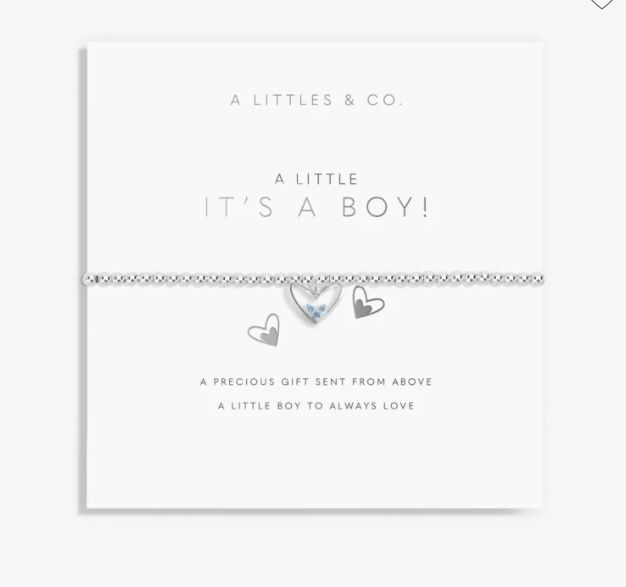 A Little &#39;It&#39;s A Boy!&#39; Bracelet in Silver Plating