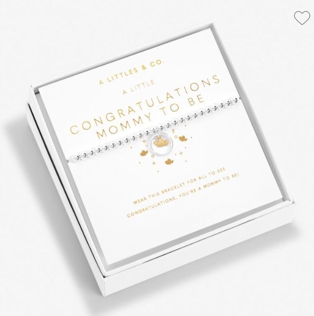 Boxed A Little &#39;Congratulations Mommy To Be&#39; Bracelet In Silver Plating