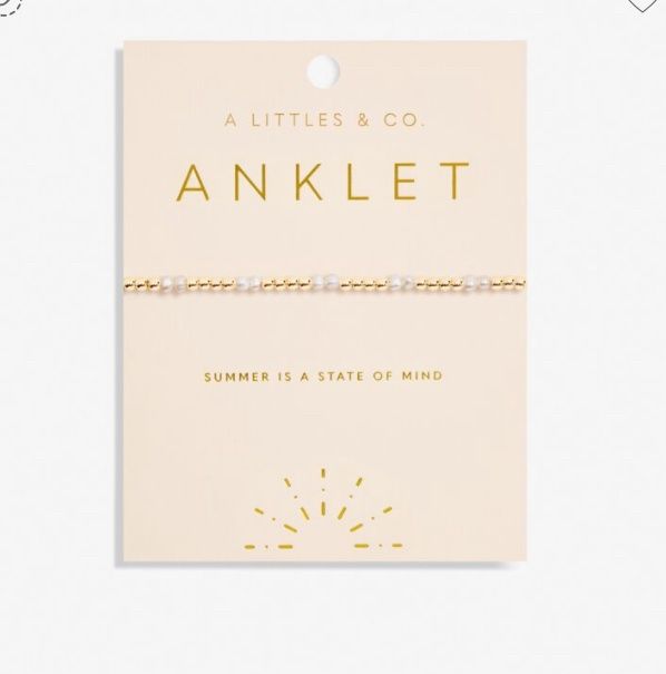 Pearl Anklet In Gold-Tone Plating