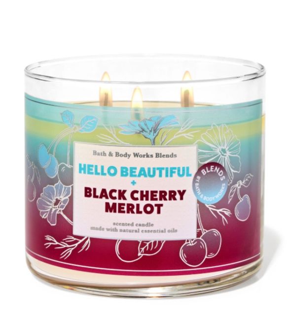 Hello Beautiful &amp; Black Cherry Merlot Candle